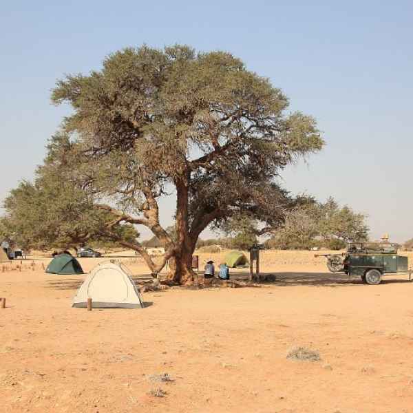 Zeltcamp in der Wüste 