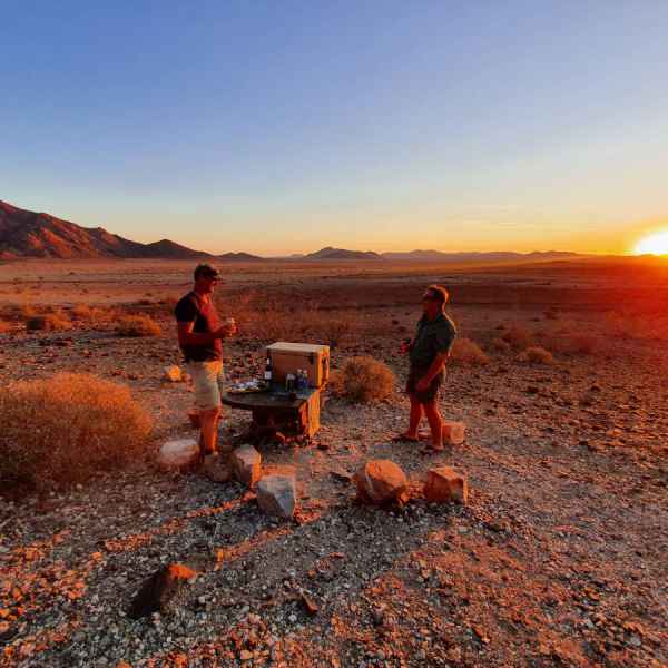Sonneuntergangsstimmung in Namibia